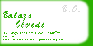 balazs olvedi business card